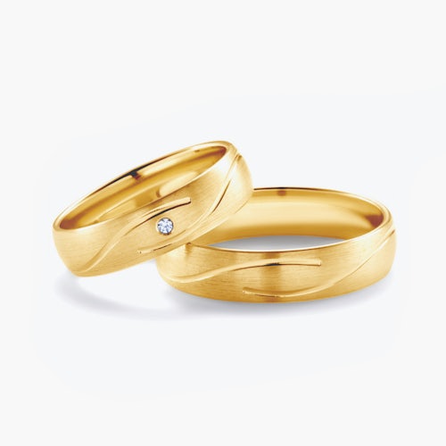 Obrączki ślubne: złote, okrągłe, 5 mm